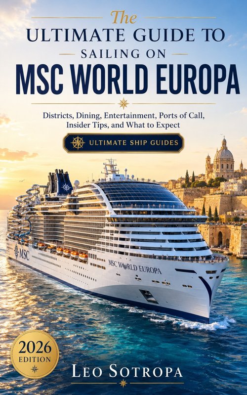 Cover of The Ultimate Guide to Sailing on MSC World Europa by Leo Sotropa