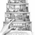 Cutaway illustration comparing interior, ocean view, balcony, and suite cabins on Wonder of the Seas