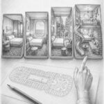 Cutaway illustration comparing interior, ocean view, balcony, and suite cabins on Symphony of the Seas