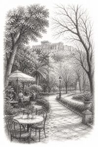 Athens travel planning illustration