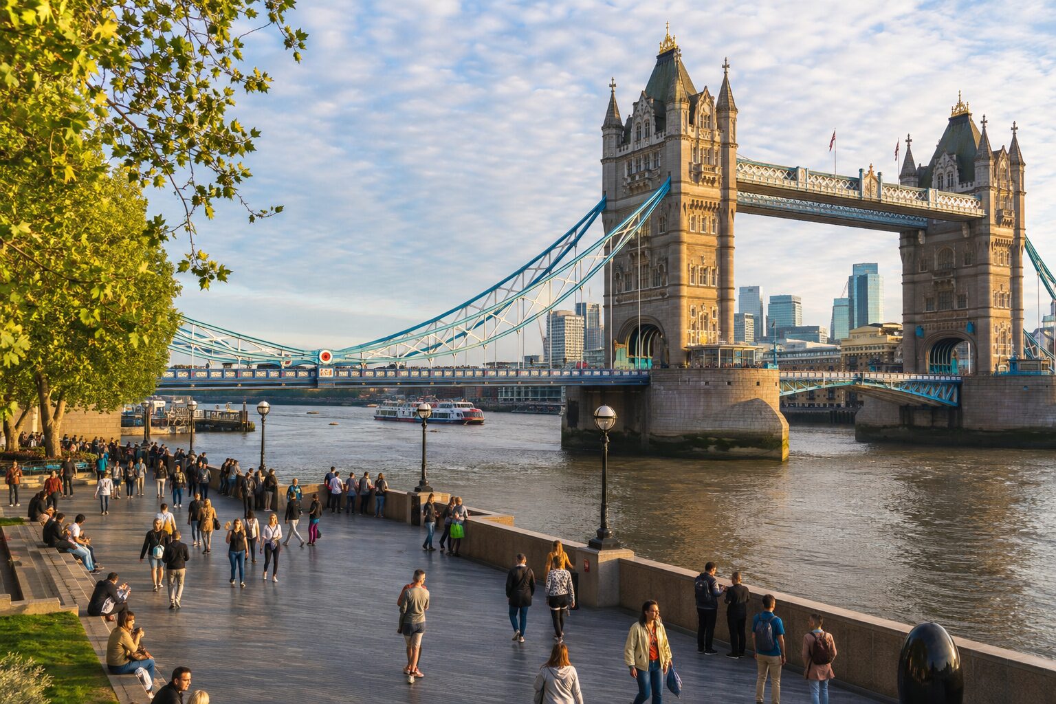 Tower Bridge and the Thames in London