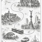 Mexico City travel planning illustration
